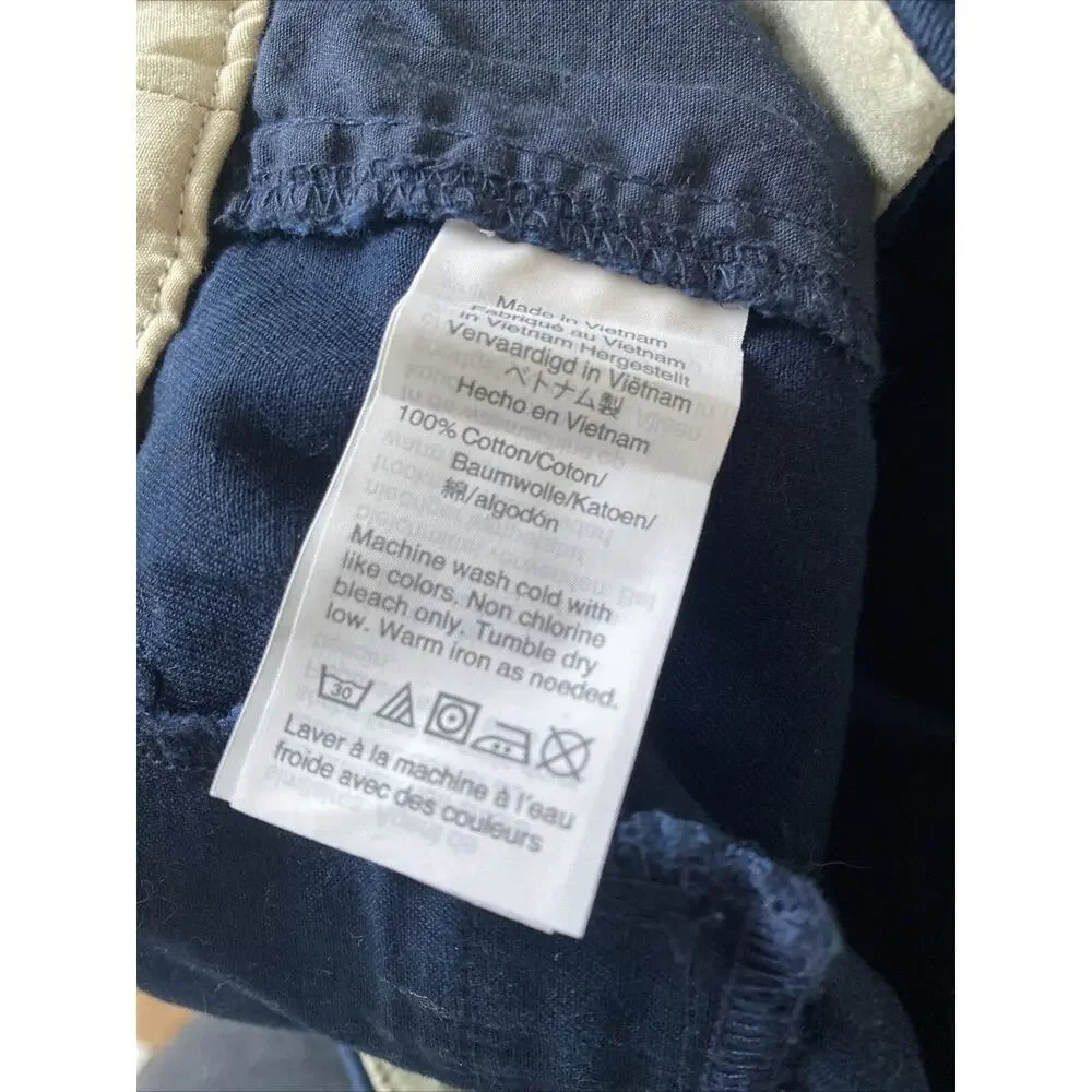 J Crew Women's 6 Navy Chino Shorts Coastal Nautical Summer‎ Maritime